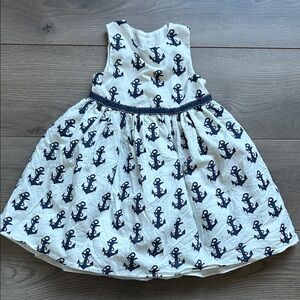 Pippa & Julie Navy Anchor Print Dress 3T